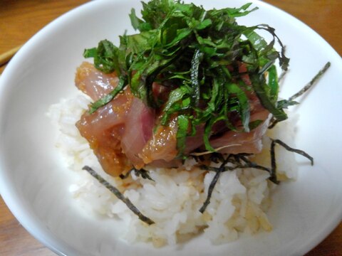 いなだのしょうが醤油漬けどん